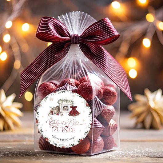 ベビー外の赤ちゃんシャワーモダンが冷たい ラウンドシール