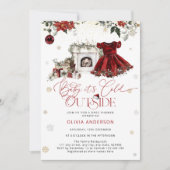 ベビー外の赤ちゃんシャワーモダンが冷たい 招待状 (正面)