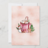 ベビー外の赤ちゃんシャワー男女兼用が冷たい 招待状 (裏面)