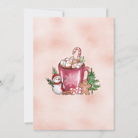 ベビー外の赤ちゃんシャワー男女兼用が冷たい 招待状 (裏面)