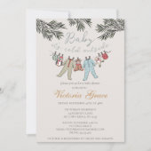 ベビー外の赤ちゃんシャワー男女兼用が冷たい 招待状 (正面)