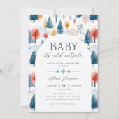 ベビー外の赤ちゃんシャワー男女兼用が冷たい 招待状 (正面)