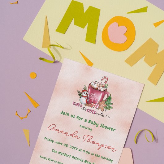 ベビー外の赤ちゃんシャワー男女兼用が冷たい 招待状