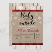 ベビー外の赤ちゃん男女兼用シャワー 招待状 (正面/裏面)