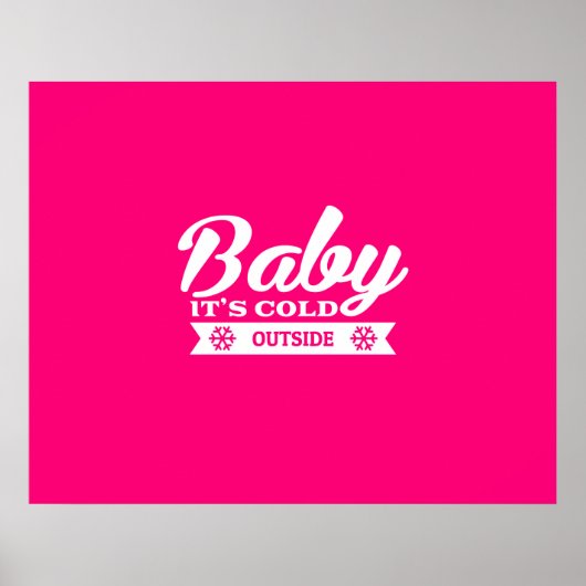 ベビー外はスキー後は寒い ポスター (正面)
