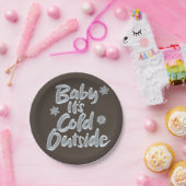 ベビー外は冷え凍っていてエレガントいる ペーパープレート (パーティー)