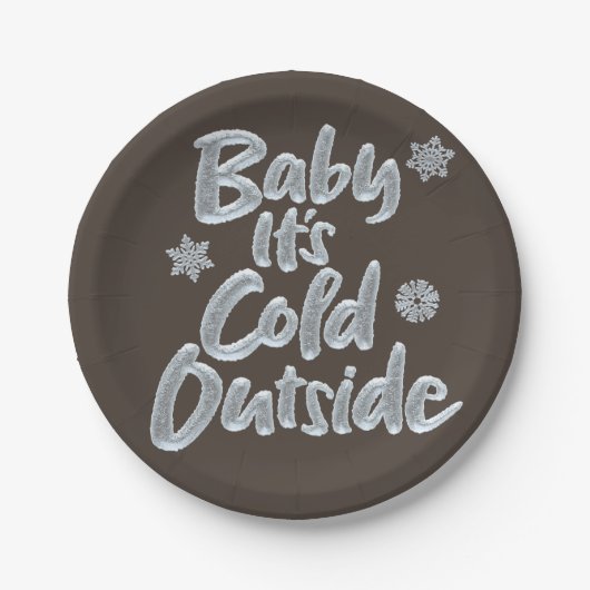 ベビー外は冷え凍っていてエレガントいる ペーパープレート (正面)