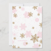 ベビー外は冷たいガールシャワー招待状 招待状 (裏面)