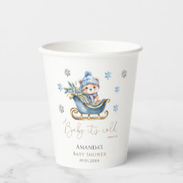 ベビー外は冷たいクマのベビーシャワー 紙コップ