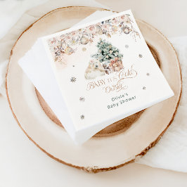 ベビー外は冷たいピンクの女の子ベビーベイビーシャワー スタンダードカクテルナプキン