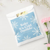 ベビー外は冷たいブルースノーフレーク赤ちゃんシャワー フェイバーバッグ (封をした状態)