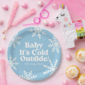 ベビー外は冷たいブルースノーフレーク赤ちゃんシャワー ペーパープレート (パーティー)