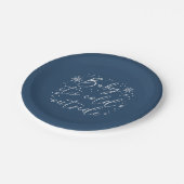 ベビー外は冷たいブルースノーフレーク赤ちゃんシャワー ペーパープレート (アングル)