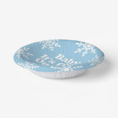 ベビー外は冷たいブルースノーフレーク赤ちゃんシャワー ペーパーボウル (傾斜あり)