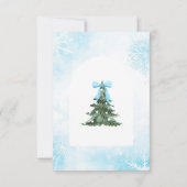 ベビー外は冷たいブルーボウ赤ちゃんシャワー サンキューカード (裏面)