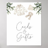 ベビー外は冷たいベビシャワーカード&ギフト ポスター (正面)