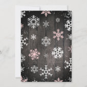 ベビー外は冷たいベビーガールバビシャワー 招待状 (裏面)