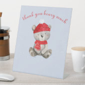 ベビー外は冷たいベビーシャワーテーブルの看板 台座サイン (インサイチュ)