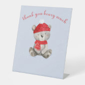 ベビー外は冷たいベビーシャワーテーブルの看板 台座サイン (正面)