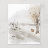 ベビー外は冷たいベビーシャワー招待状 (裏面)