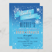 ベビー外は冷たいベビーシャワー招待状 招待状 (正面/裏面)
