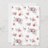 ベビー外は冷たいモダンフローラ 招待状 (裏面)