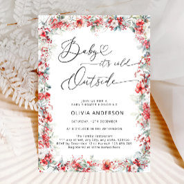 ベビー外は冷たいモダンフローラ 招待状
