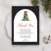 ベビー外は冷たいレッドボウ赤ちゃんシャワー サンキューカード