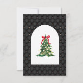 ベビー外は冷たいレッドボウ赤ちゃんシャワー サンキューカード (裏面)