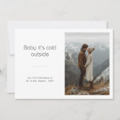 ベビー外は冷たい初めてのクリスマスが登場 シーズンカード (正面)