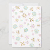 ベビー外は冷たい女の子か男の子のシャワー 招待状 (裏面)