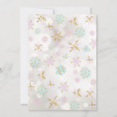 ベビー外は冷たい女の子か男の子のシャワー 招待状 (裏面)