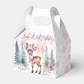 ベビー外は冷たい女の子のベビー鹿の赤ちゃんシャワー フェイバーボックス (正面サイド)