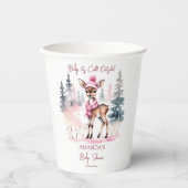 ベビー外は冷たい女の子のベビー鹿の赤ちゃんシャワー 紙コップ (正面)