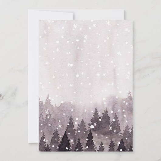 ベビー外は冷たい女の子の赤ちゃんシャワー 招待状 (裏面)