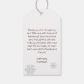 ベビー外は冷たい女の子の鹿の赤ちゃんシャワーの好意 ギフトタグ (裏面)