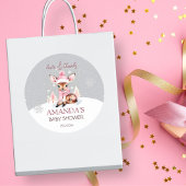 ベビー外は冷たい女の子の鹿の赤ちゃんシャワーの好意 ラウンドシール