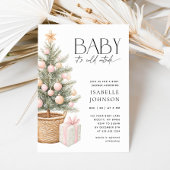 ベビー外は冷たい女の子クリスマスベビーシャワー 招待状