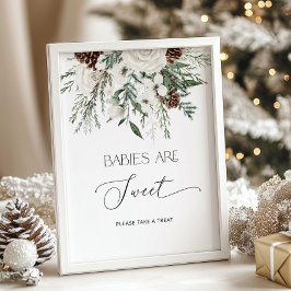 ベビー外は冷たい常緑ベビーは甘い ポスター