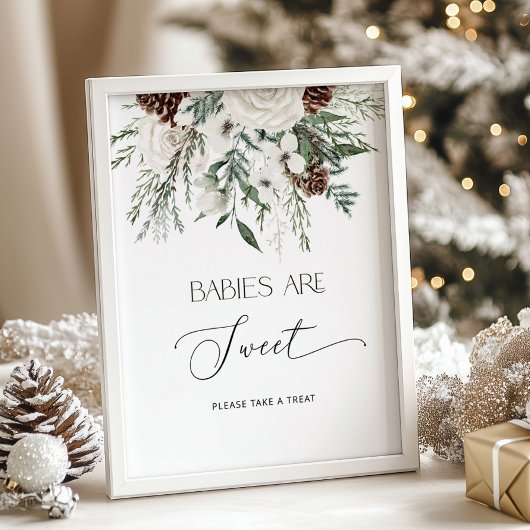 ベビー外は冷たい常緑ベビーは甘い ポスター