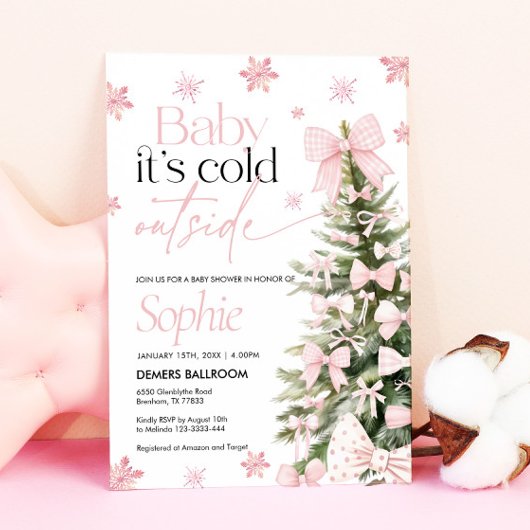 ベビー外は冷たい招待状、ベビーシャワー 招待状