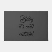 ベビー外は冷たい灰色のカスタム可愛おもしろいい ドアマット (正面)