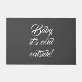 ベビー外は冷たい灰色のカスタム可愛おもしろいい ドアマット (正面)