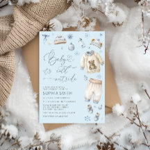 ベビー外は冷たい男の子の赤ちゃんシャワー