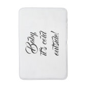 ベビー外は冷たい白カスタムいおもしろい可愛 バスマット (正面縦)