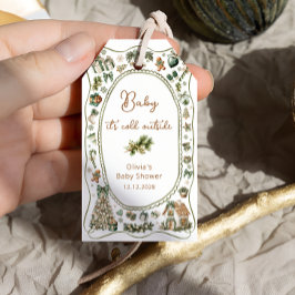 ベビー外は冷たい赤ちゃんシャワーありがとう ギフトタグ