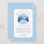 ベビー外は冷たい赤ちゃんシャワーありがとう サンキューカード (正面/裏面)