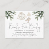 ベビー外は冷たい赤ちゃんシャワーベビー本 エンクロージャーカード (正面)