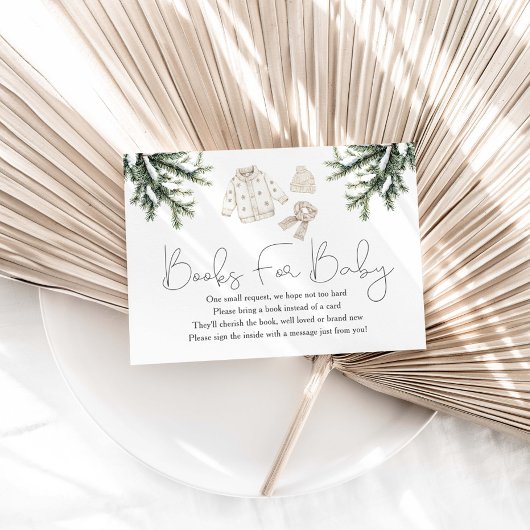 ベビー外は冷たい赤ちゃんシャワーベビー本 エンクロージャーカード