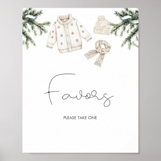 ベビー外は冷たい赤ちゃんシャワー好き ポスター (正面)